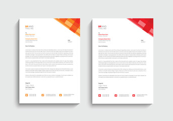 Letterhead template with various colors