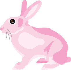 pink bunny rabbit vector image or clipart