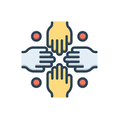 Obraz premium Color illustration icon for outreach