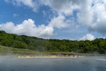 北海道ニセコ　天然温泉　大湯沼