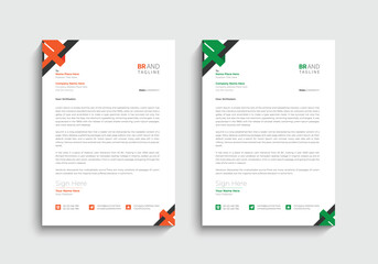 Minimalist letterhead template design