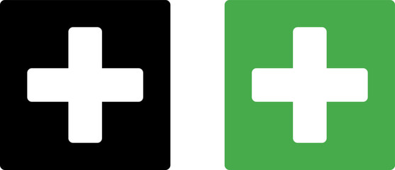 Obraz premium 十字の医療アイコン素材