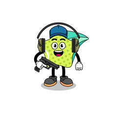 Character mascot of shooting star doing shooting range