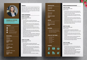 Marketing Resume Design Layout