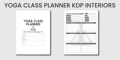 
Yoga Class Planner KDP Interior designs