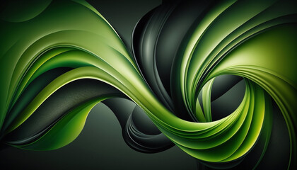 Green and Black gradients abstract wallpaper Generative AI