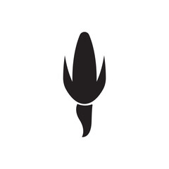 black rocket logo icon illustration.