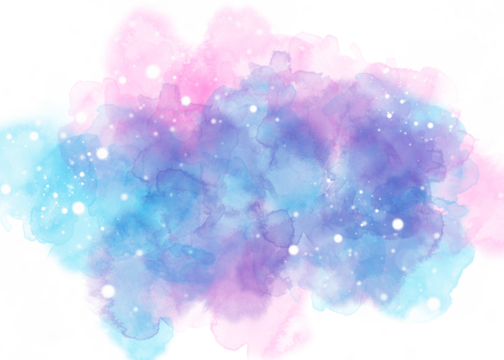 watercolor abstract with transparent background