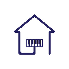 Music House logo simple icon.