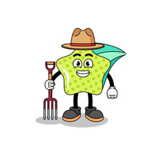 Cartoon mascot of shooting star farmer
