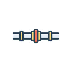 Color illustration icon for connectors