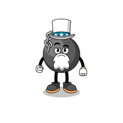 Illustration of wrecking ball cartoon with i want you gesture