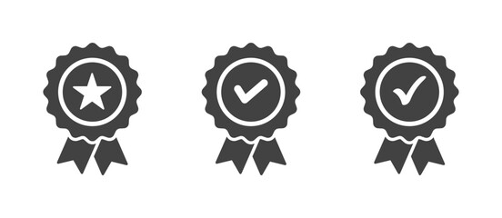 Certified medal vector symbol