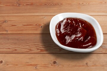 Red hot pepper paste in a bowl