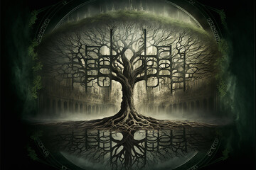 Tree of life – Geneology concept - created with generative AI