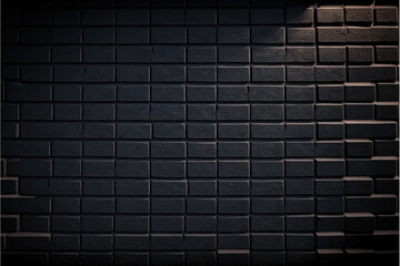 Black brick wall background. Black brick wall vector background. Dark brick texture design. Urban vintage grunge wallpaper. dark brick wall, texture of black stone blocks, high resolution panorama.