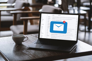 Mail Communication Connection message to mailing contacts phone Global Letters Concept