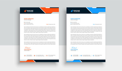 Abstract Letterhead Design Modern Business Letterhead Design Template