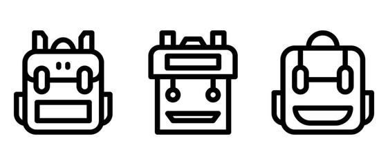 backpack icon or logo isolated sign symbol vector illustration - high quality black style vector icons
