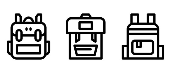 backpack icon or logo isolated sign symbol vector illustration - high quality black style vector icons
