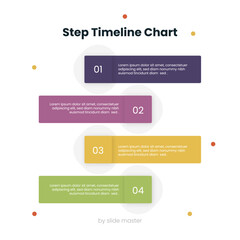 Flat Design Step Timeline Infographic Chart
