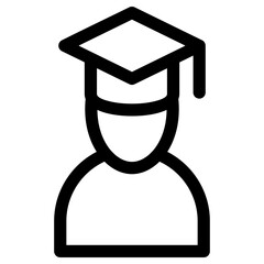 graduate icon or logo isolated sign symbol vector illustration - high quality black style vector icons

