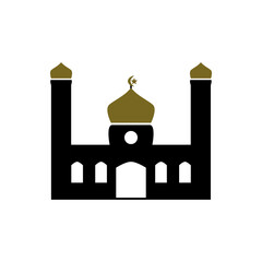 Islamic template, stencil, pattern. Mosque vector icon. Hajj, umrah, ramadhan kareem, ied mubarak - line vector.