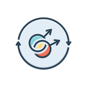 Color illustration icon for twinks