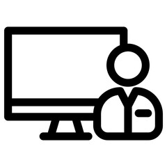 online course icon or logo isolated sign symbol vector illustration - high quality black style vector icons
