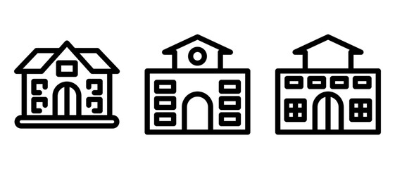 school icon or logo isolated sign symbol vector illustration - high quality black style vector icons
