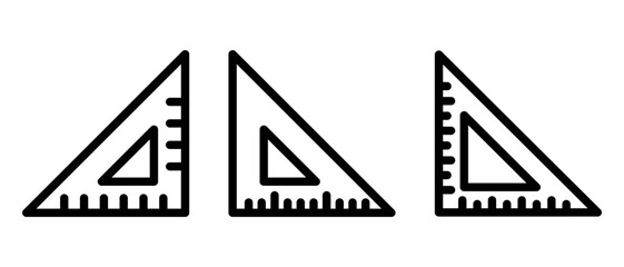 set square icon or logo isolated sign symbol vector illustration - high quality black style vector icons
