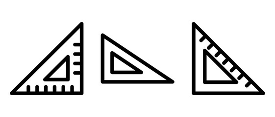 Fototapeta premium set square icon or logo isolated sign symbol vector illustration - high quality black style vector icons 