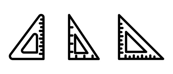 set square icon or logo isolated sign symbol vector illustration - high quality black style vector icons
