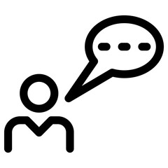 talking icon or logo isolated sign symbol vector illustration - high quality black style vector icons
