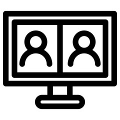 video call icon or logo isolated sign symbol vector illustration - high quality black style vector icons
