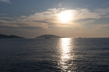 sunset over the sea Istanbul Princes islands