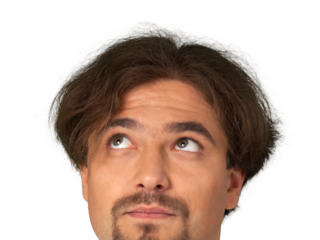 Portrait of a Man Looking Up