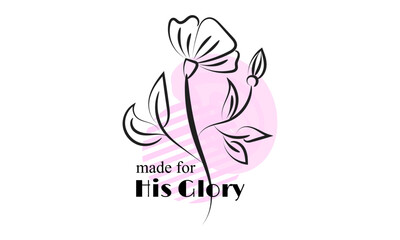 Abstract Flower Design. Hand drawn Flower design for print or use as poster, card, flyer or T Shirt