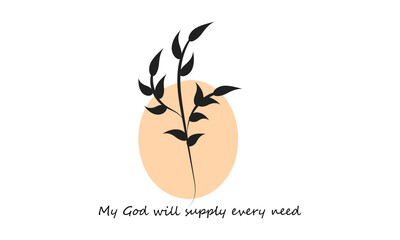 Abstract Flower Design. Hand drawn Flower design for print or use as poster, card, flyer or T Shirt