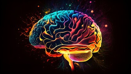 Obraz premium the human brain in color