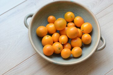 収穫したキンカン