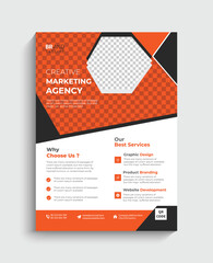 Creative and modern digital marketing agency conference flyer template design