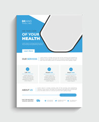 Medical flyer or poster template design
