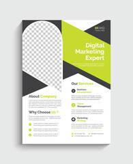 Creative and modern digital marketing agency conference flyer template design