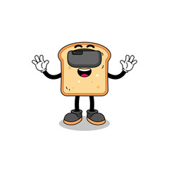 Illustration of bread with a vr headset