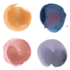 Spot painted with watercolors