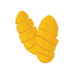 Mango slices, sliced and peeled. Asian traditional dessert, fruit.