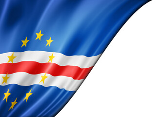 Cape Verde flag isolated on white banner