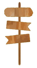 古い木の看板イラスト素材