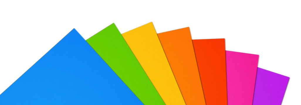 Colorful rainbow Blank A4 paper sheet banner background